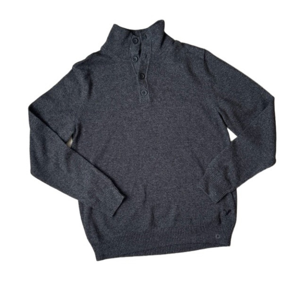 NWOT American Eagle Outfitters Classic Fit Cotton Sweater Size M Charcoal Gray